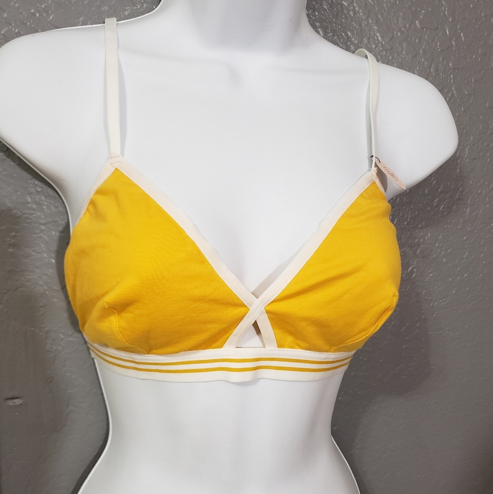 Yellow Bralette size XL Soft Bra No Underwire